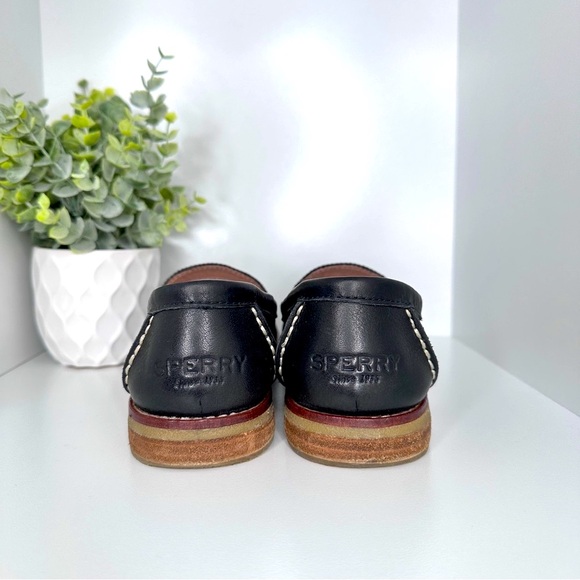 Sperry Women’s Seaport Penny Black Leather Loafer Shoes Size 8 - Picture 6 of 10